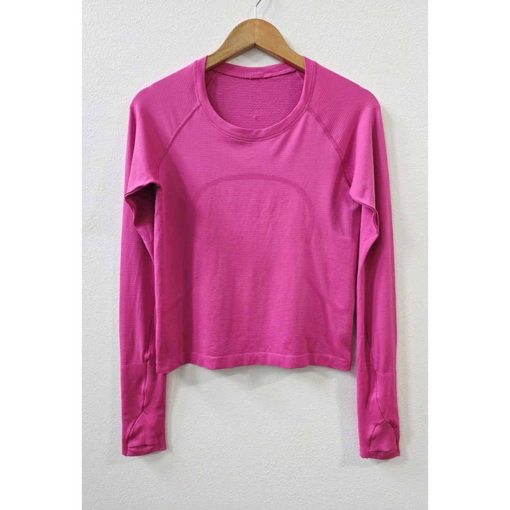 Lululemon Swiftly Tech Long Sleeve Shirt 2.0 Women's Size 8 Pink Waist Length